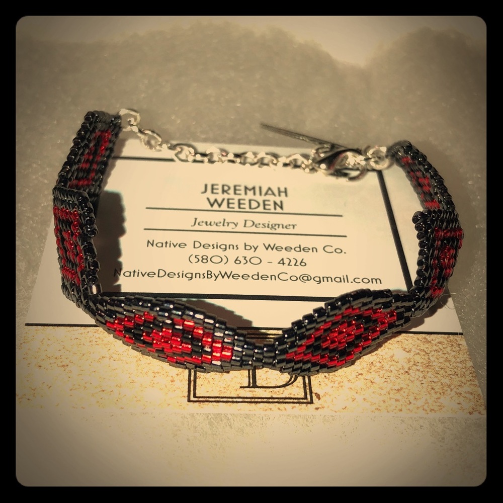 Brick stitch wrist wear!